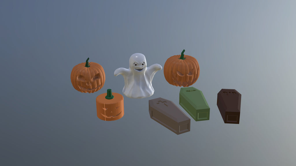 HALLOWEEN PACK 7 model – STL File for 3D Printing & CNC