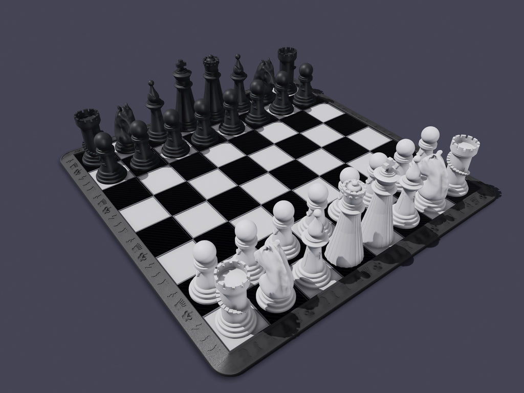 3D Original CHESS SET – STL File for 3D Printing & CNC