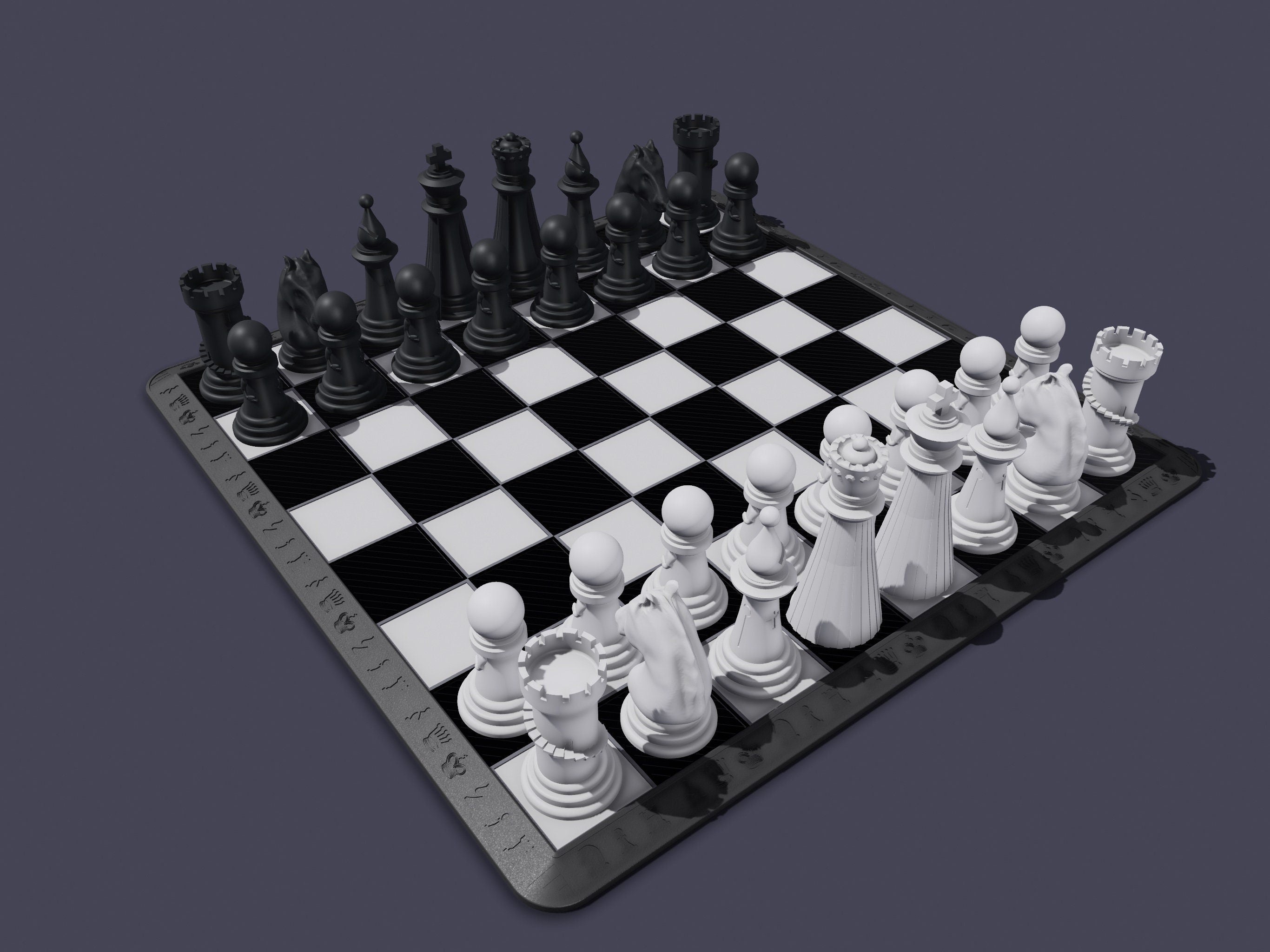 3D Original CHESS SET – STL File for 3D Printing & CNC
