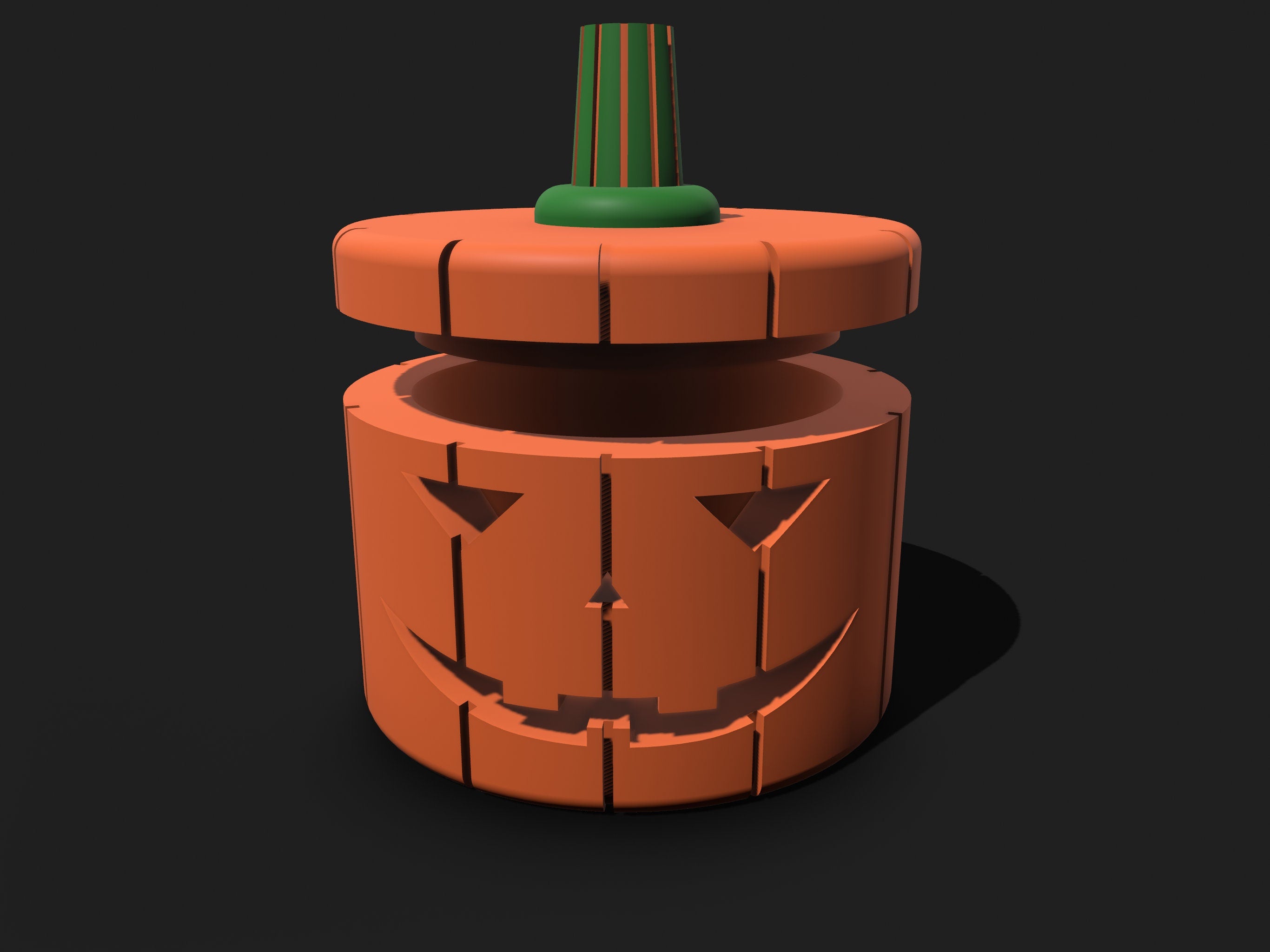 HALLOWEEN PUMPKIN Case with Lid – STL File for 3D Printing & CNC
