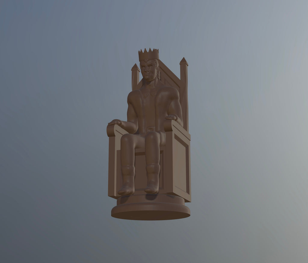 KING Figure CHESS Piece (Medieval Set) – STL File for 3D Printing & CNC