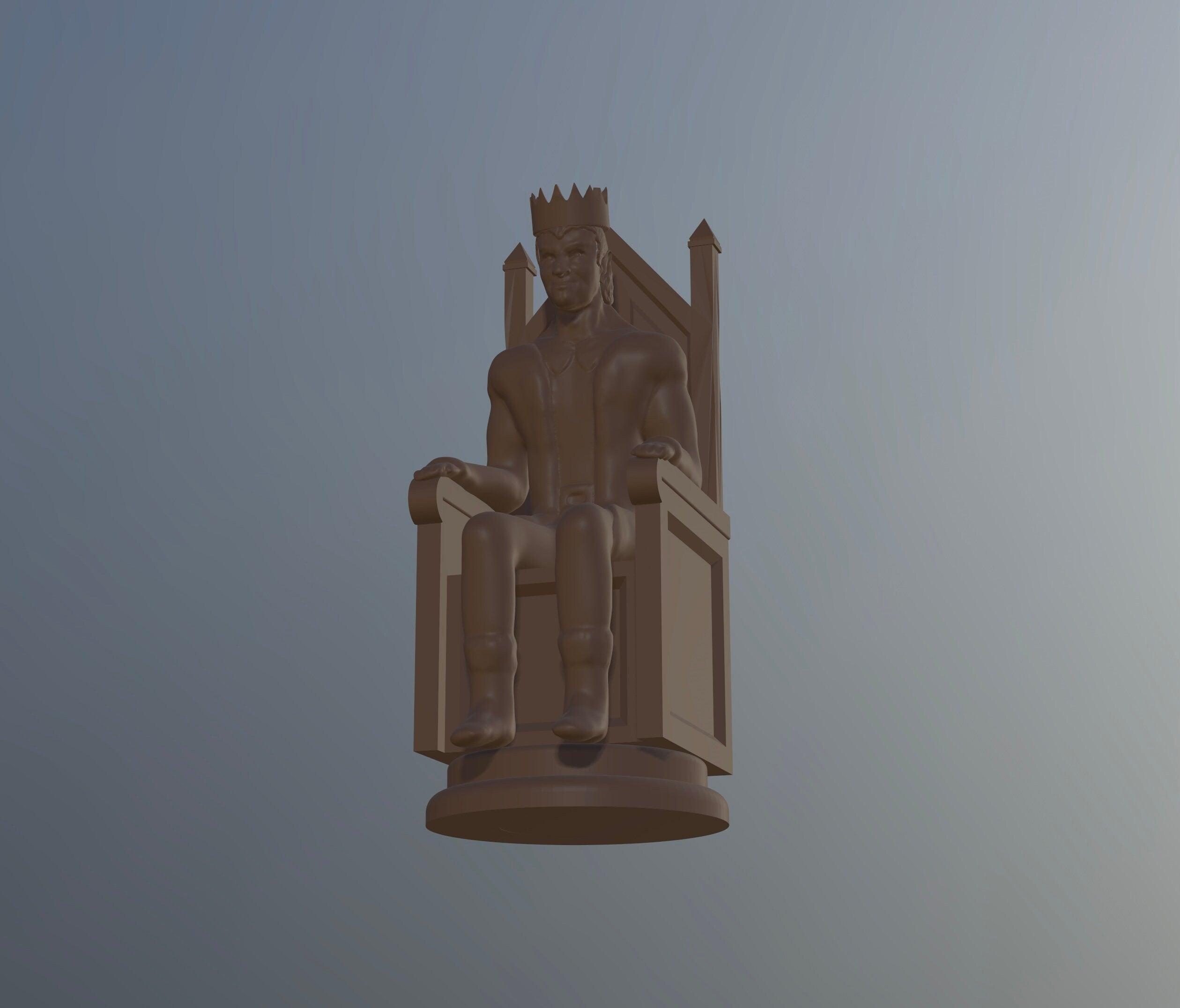 KING Figure CHESS Piece (Medieval Set) – STL File for 3D Printing & CNC