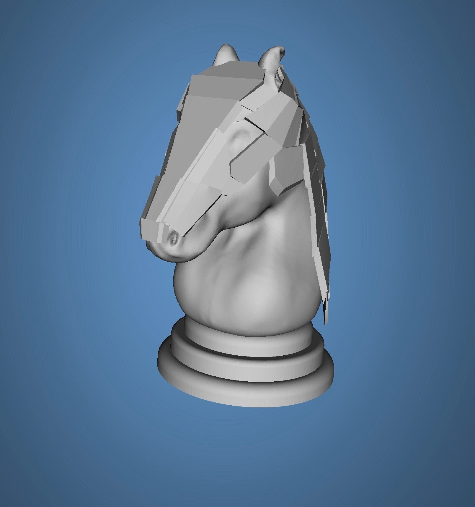 BATTLE Horse CHESS Piece – STL File for 3D Printing & CNC