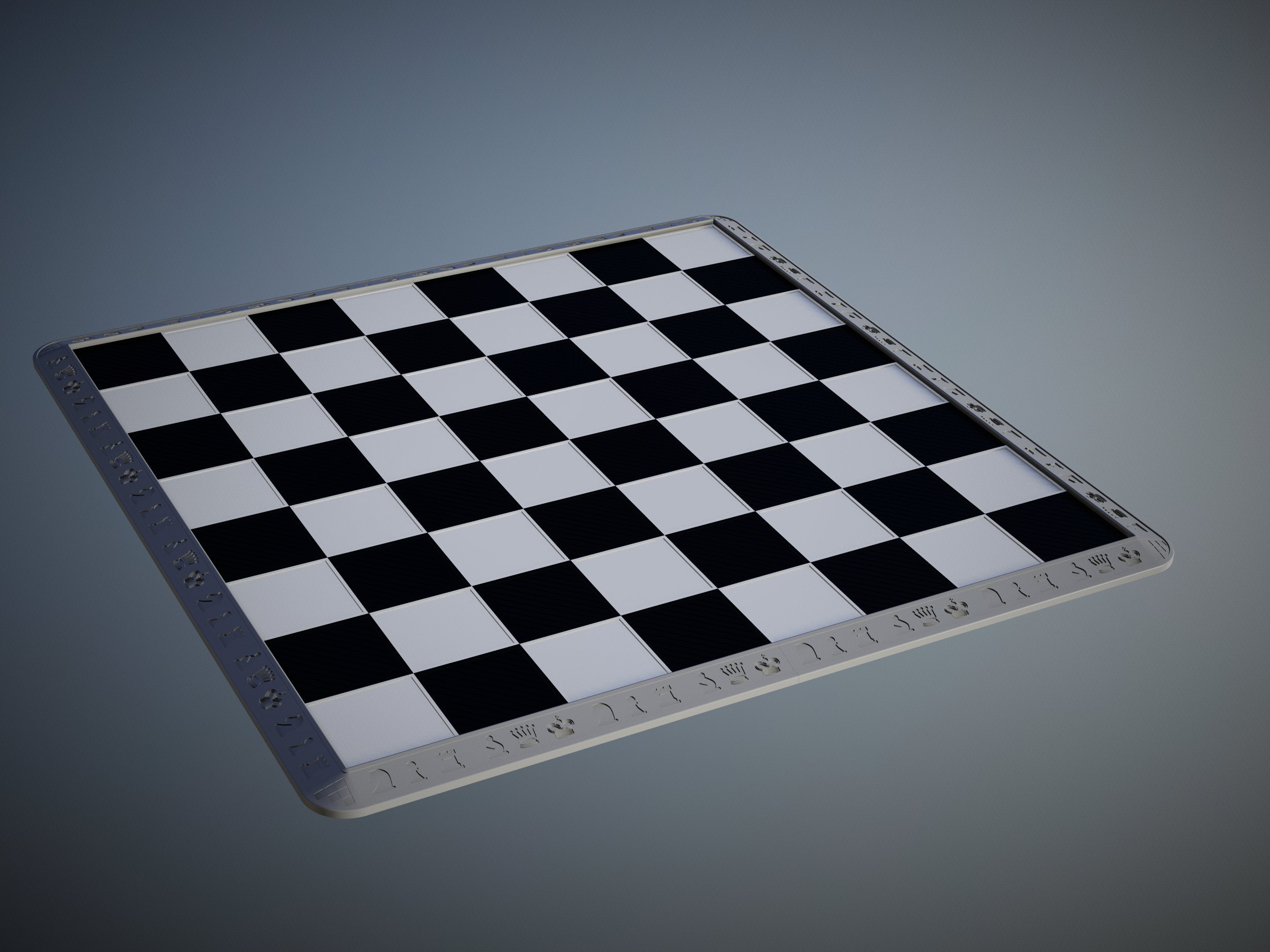 Modular Chess BOARD + EGYPT frame variant – STL File for 3D Printing & CNC
