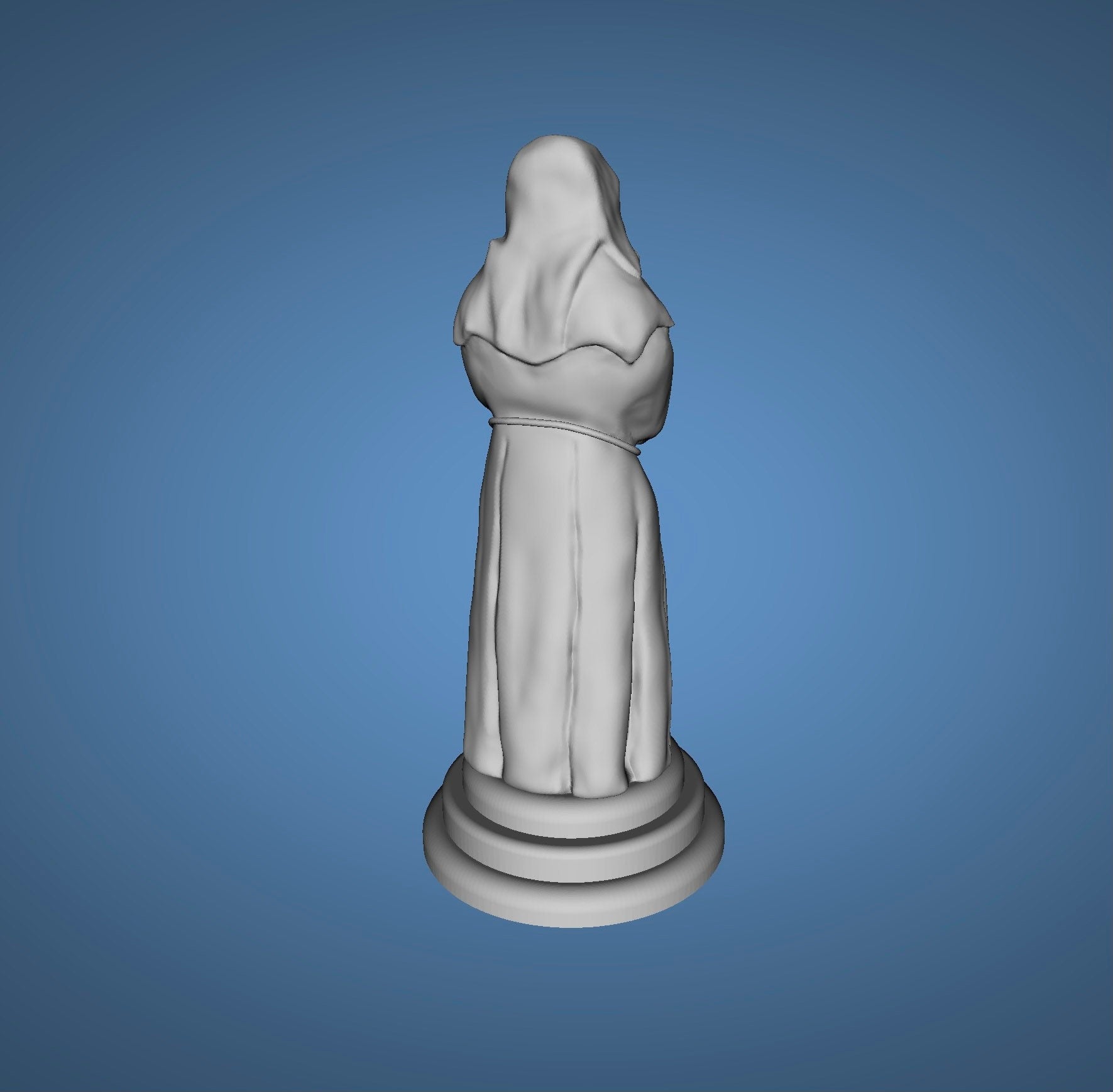 MONK figure CHESS Piece (Bishop) – STL File for 3D Printing & CNC