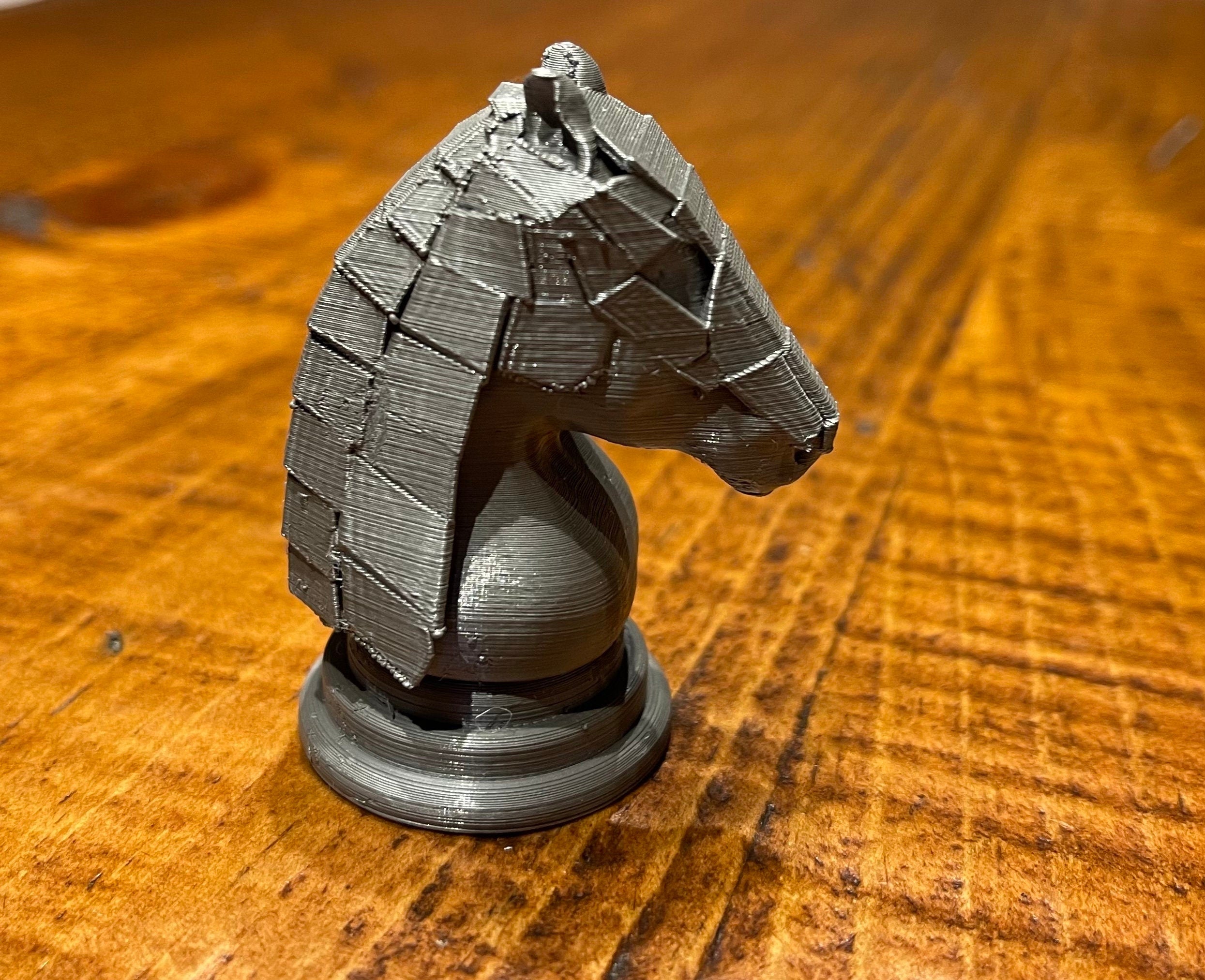 BATTLE Horse CHESS Piece – STL File for 3D Printing & CNC