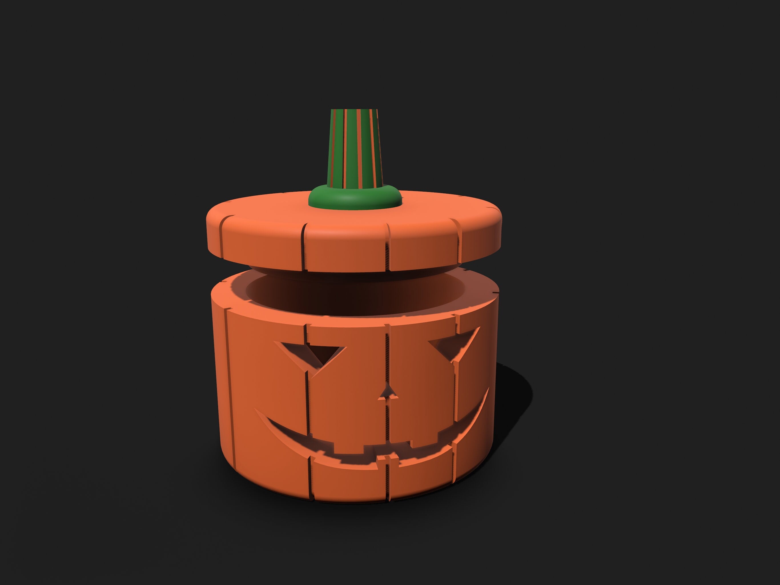 HALLOWEEN PUMPKIN Case with Lid – STL File for 3D Printing & CNC