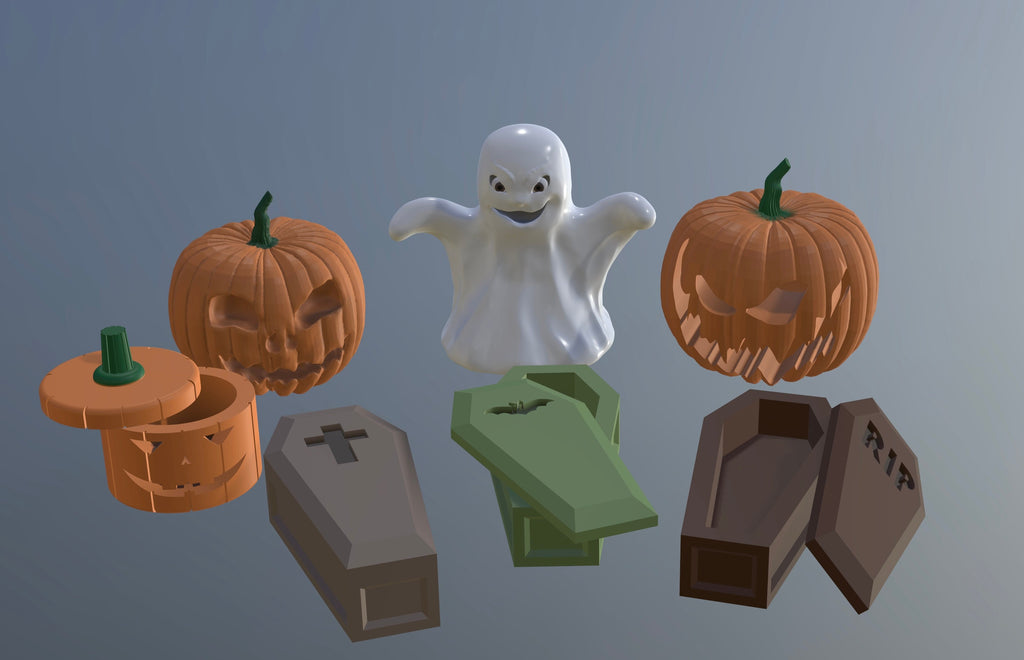 HALLOWEEN PACK 7 model – STL File for 3D Printing & CNC