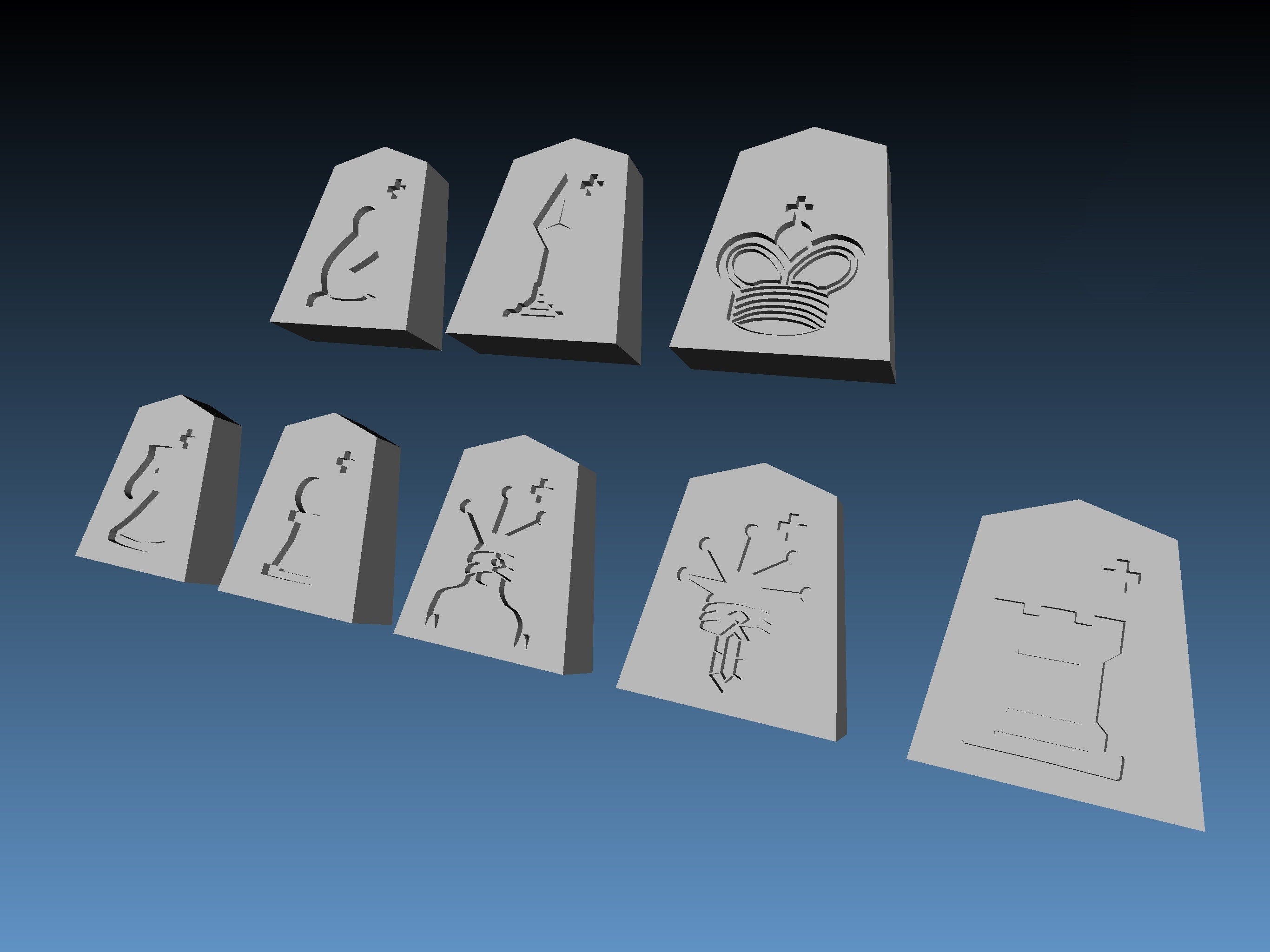 SHOGI chips – STL File for 3D Printing & CNC