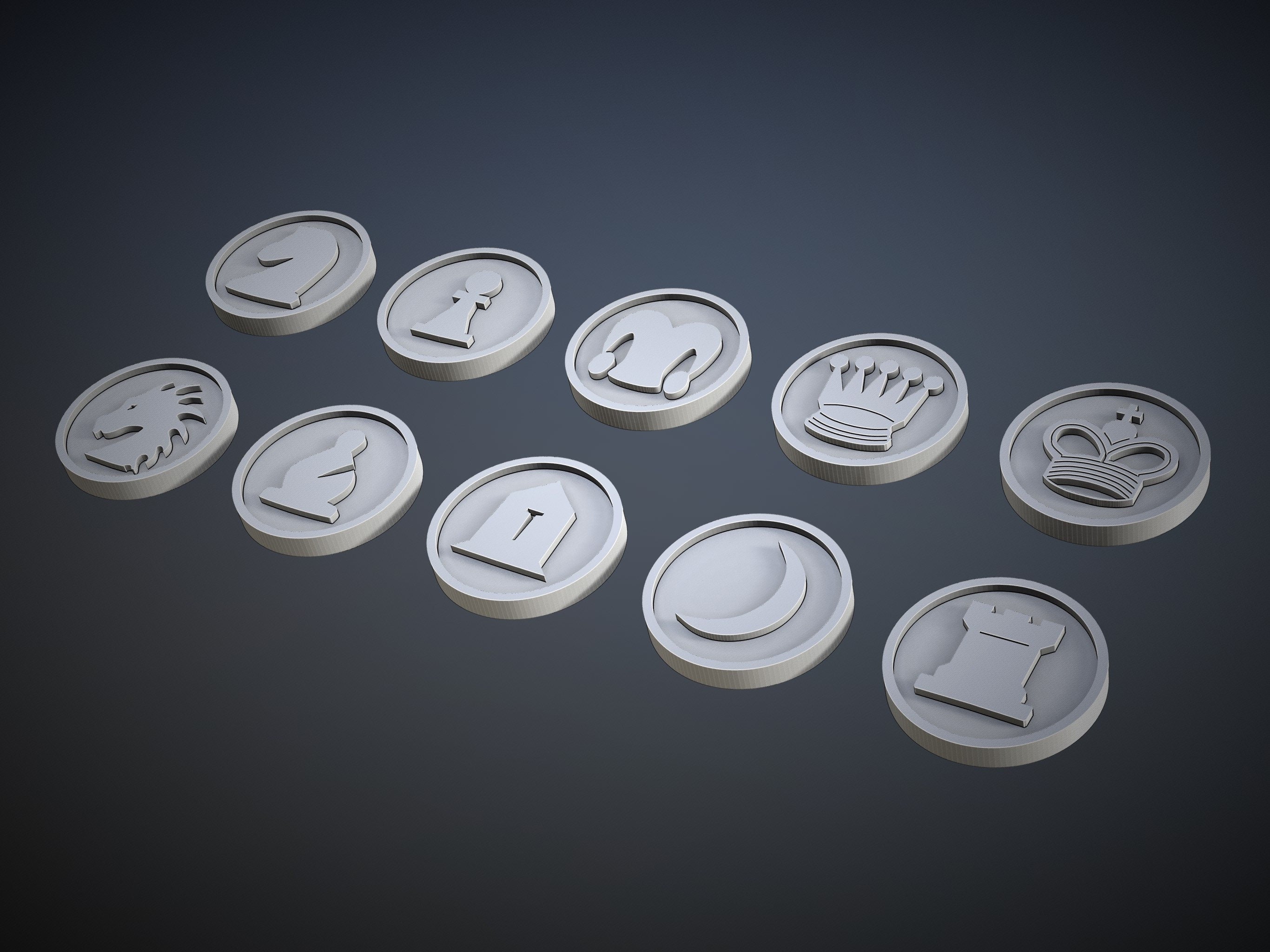 CHESS chips – STL File for 3D Printing & CNC