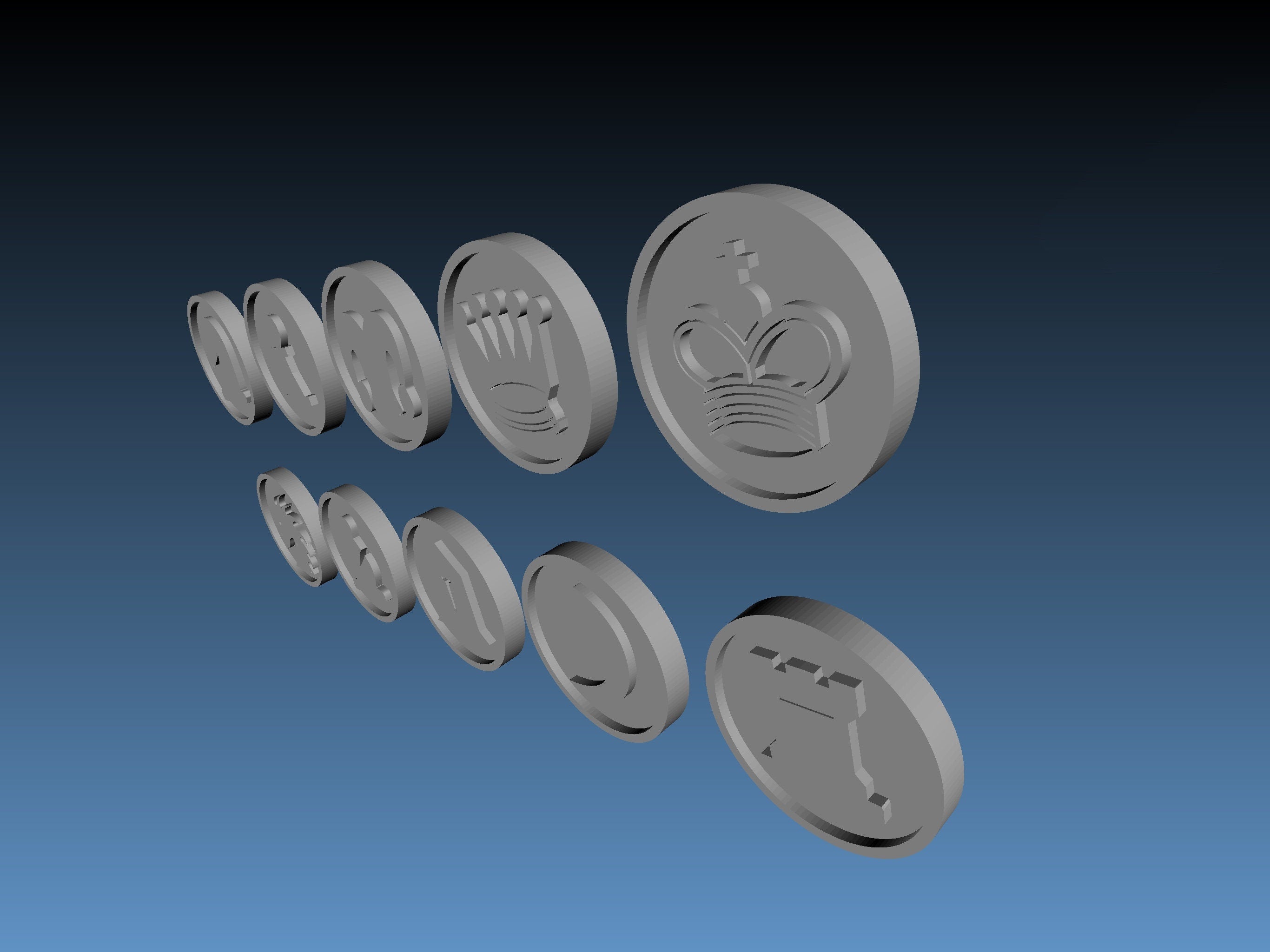CHESS chips – STL File for 3D Printing & CNC