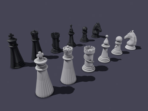 3D Original CHESS SET – STL File for 3D Printing & CNC