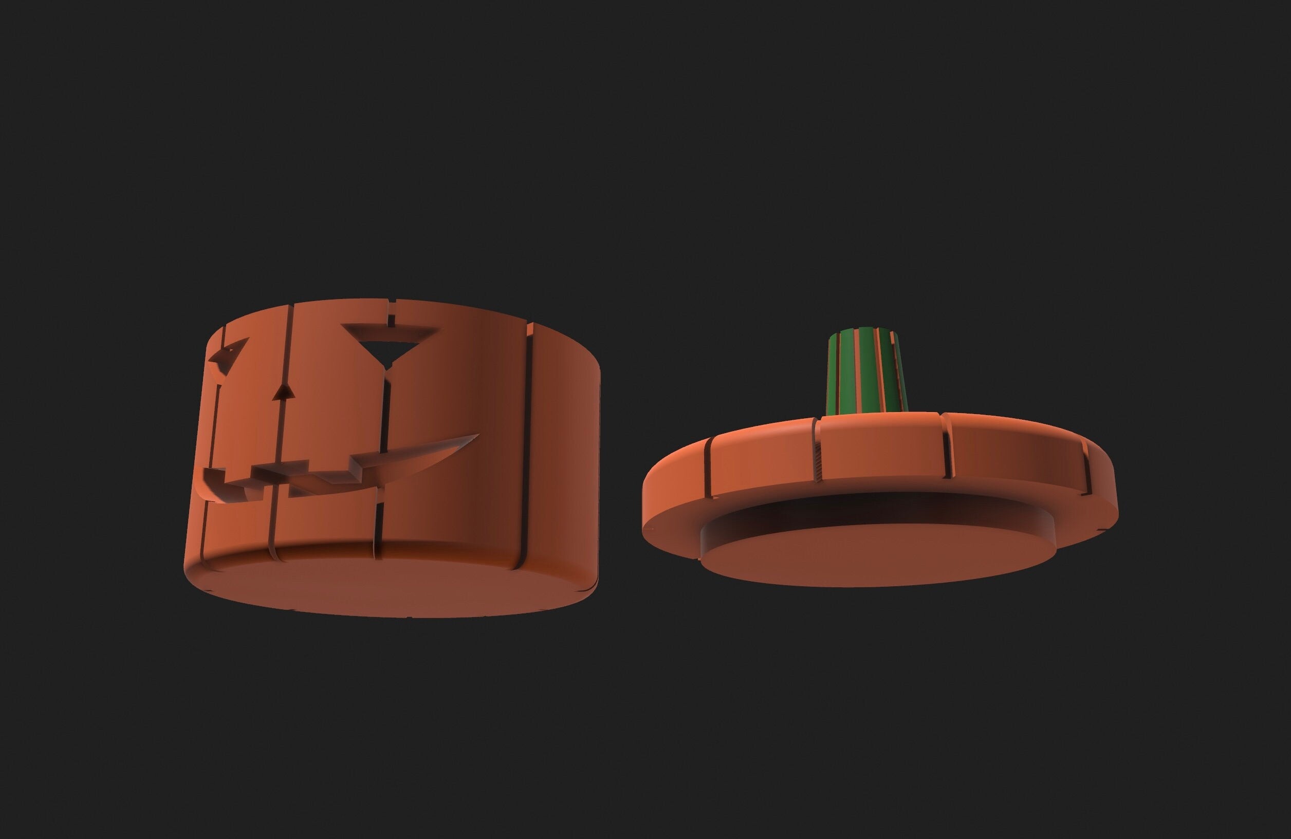 HALLOWEEN PUMPKIN Case with Lid – STL File for 3D Printing & CNC