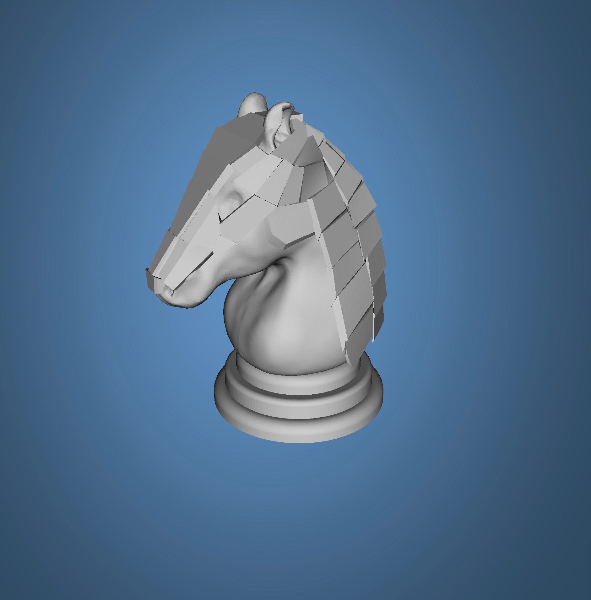 BATTLE Horse CHESS Piece – STL File for 3D Printing & CNC