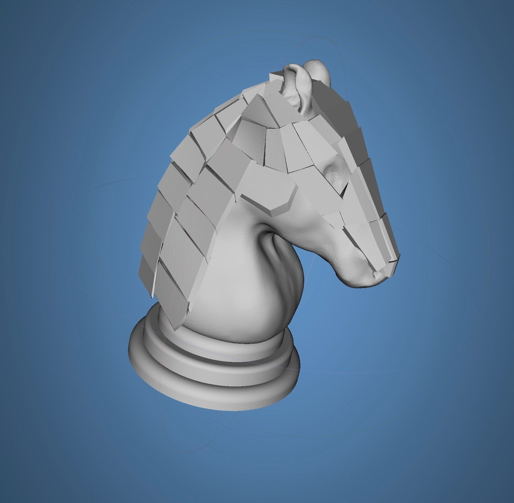 BATTLE Horse CHESS Piece – STL File for 3D Printing & CNC