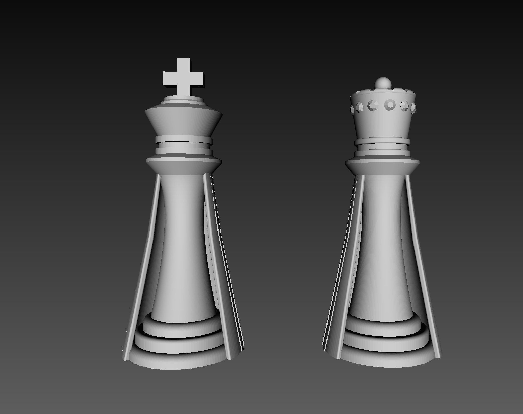 3D CHESS Set + Modular Chess BOARD – STL File for 3D Printing & CNC