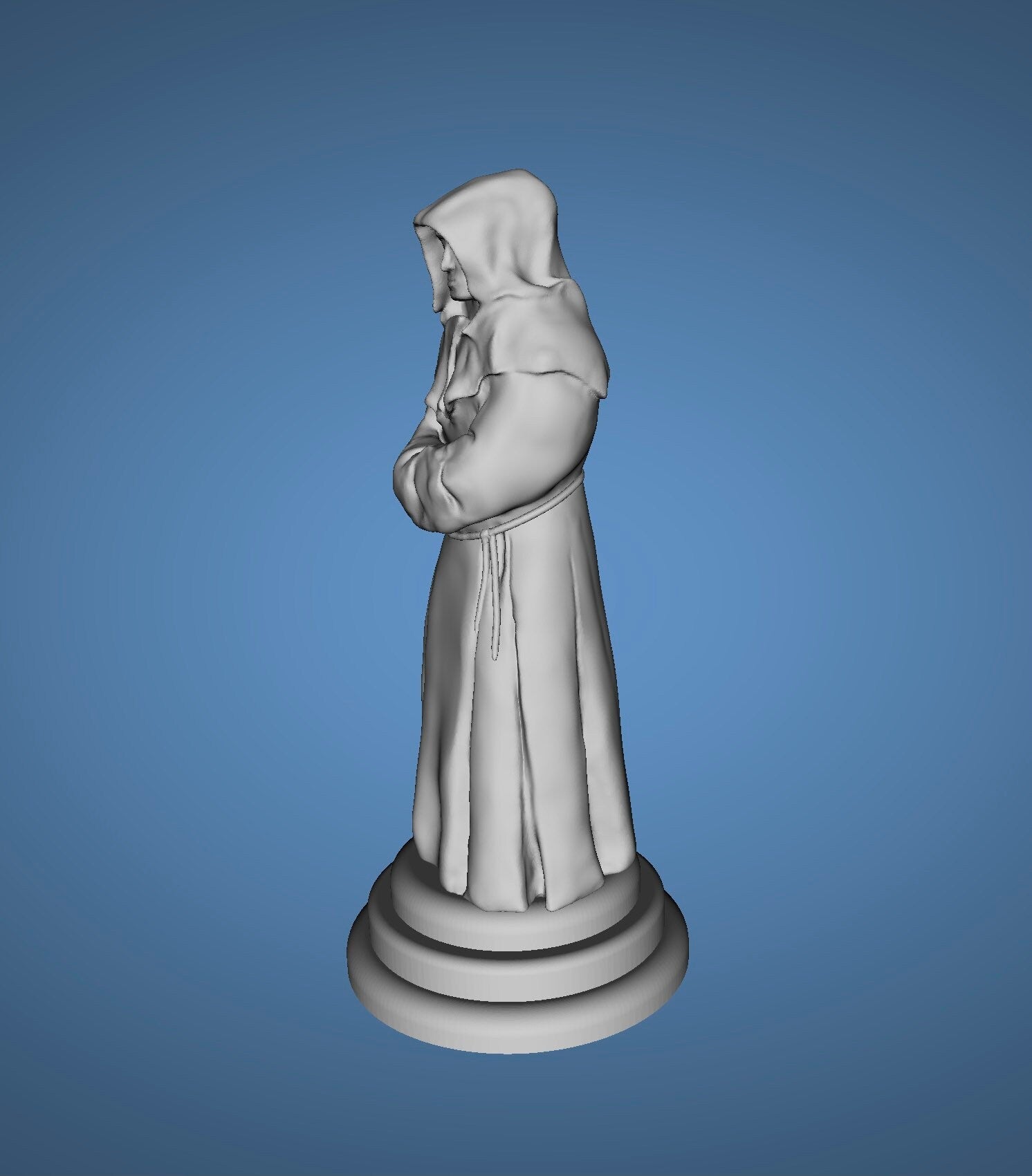 MONK figure CHESS Piece (Bishop) – STL File for 3D Printing & CNC