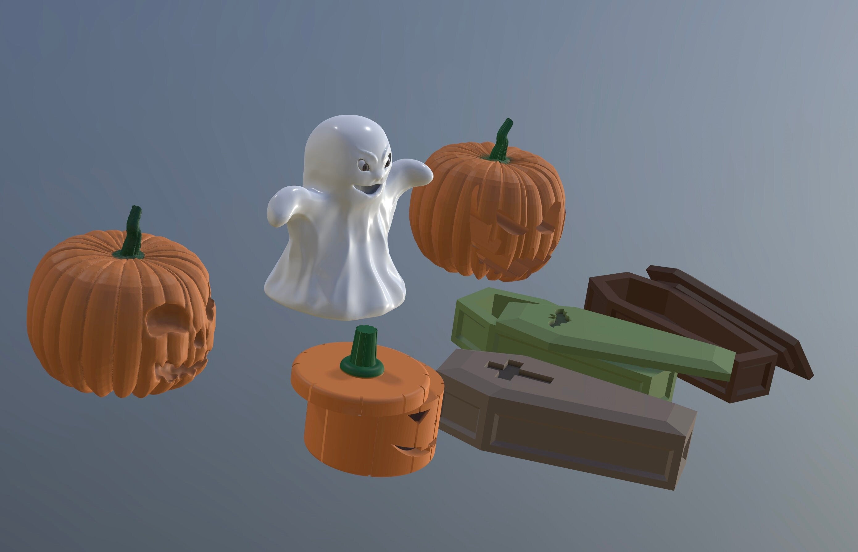 HALLOWEEN PACK 7 model – STL File for 3D Printing & CNC