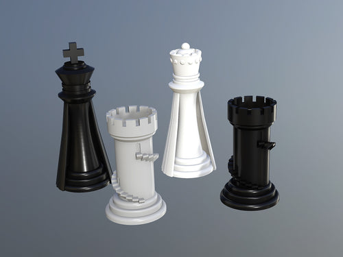 3D Original CHESS SET – STL File for 3D Printing & CNC