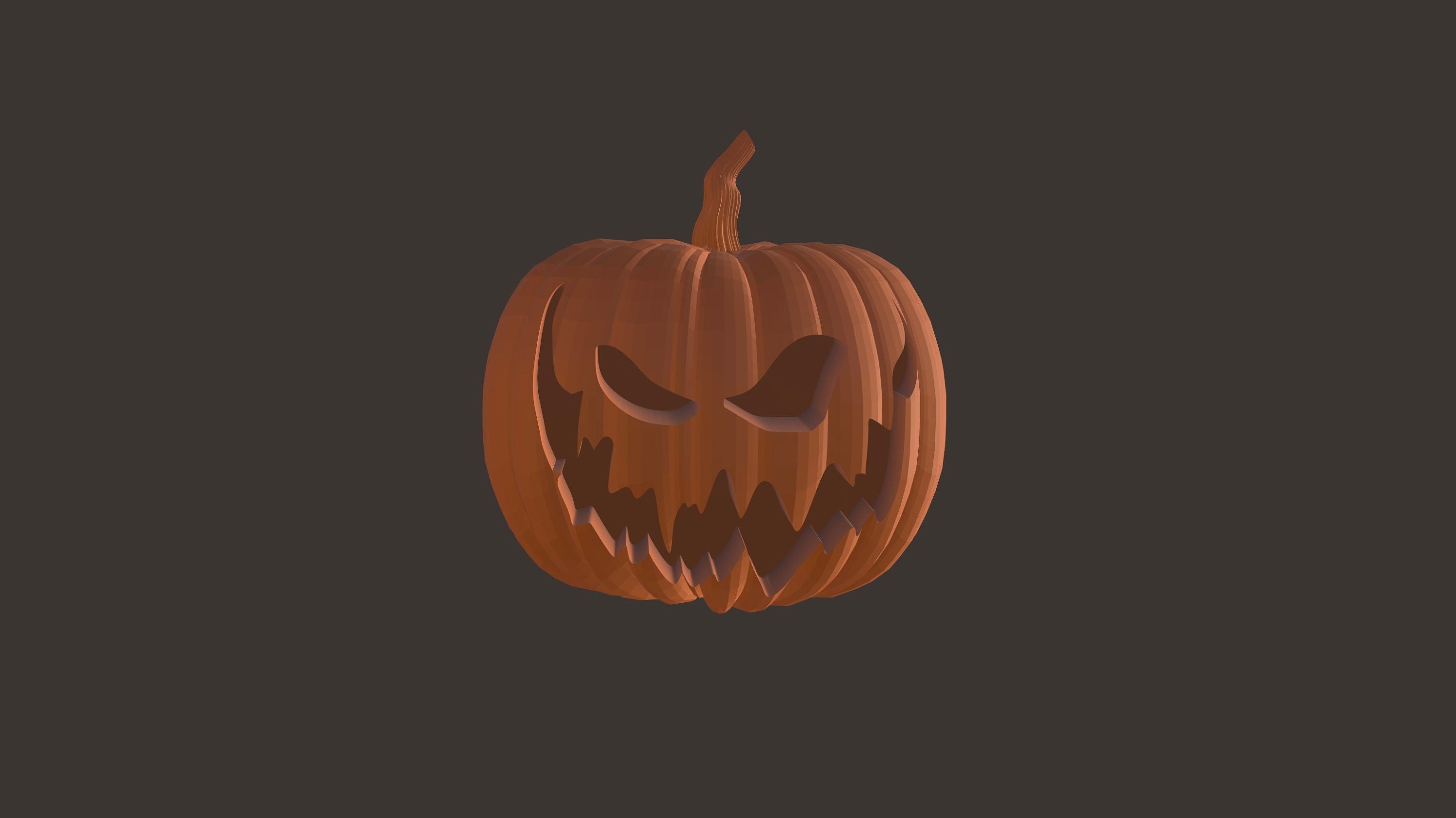 HALLOWEEN Evil PUMPKIN – STL File for 3D Printing & CNC
