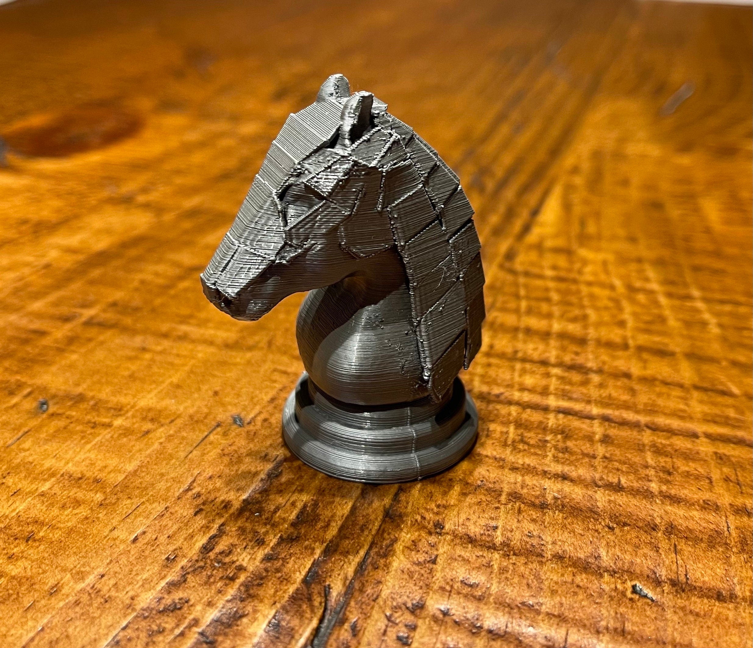 BATTLE Horse CHESS Piece – STL File for 3D Printing & CNC