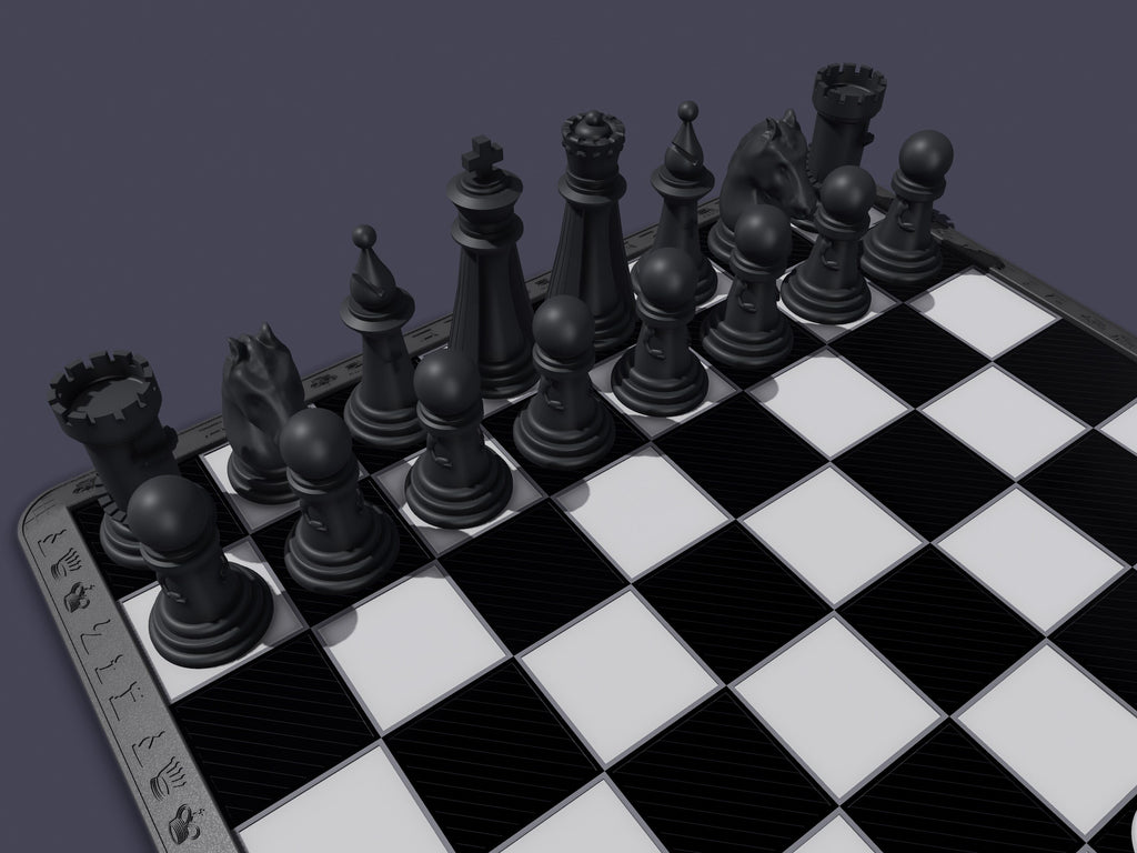 3D CHESS Set + Modular Chess BOARD – STL File for 3D Printing & CNC