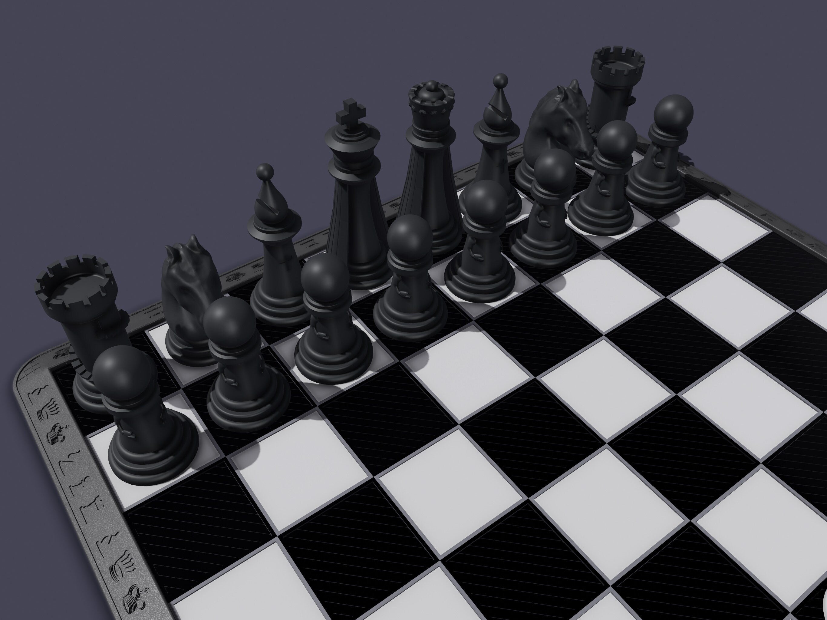 3D CHESS Set + Modular Chess BOARD – STL File for 3D Printing & CNC