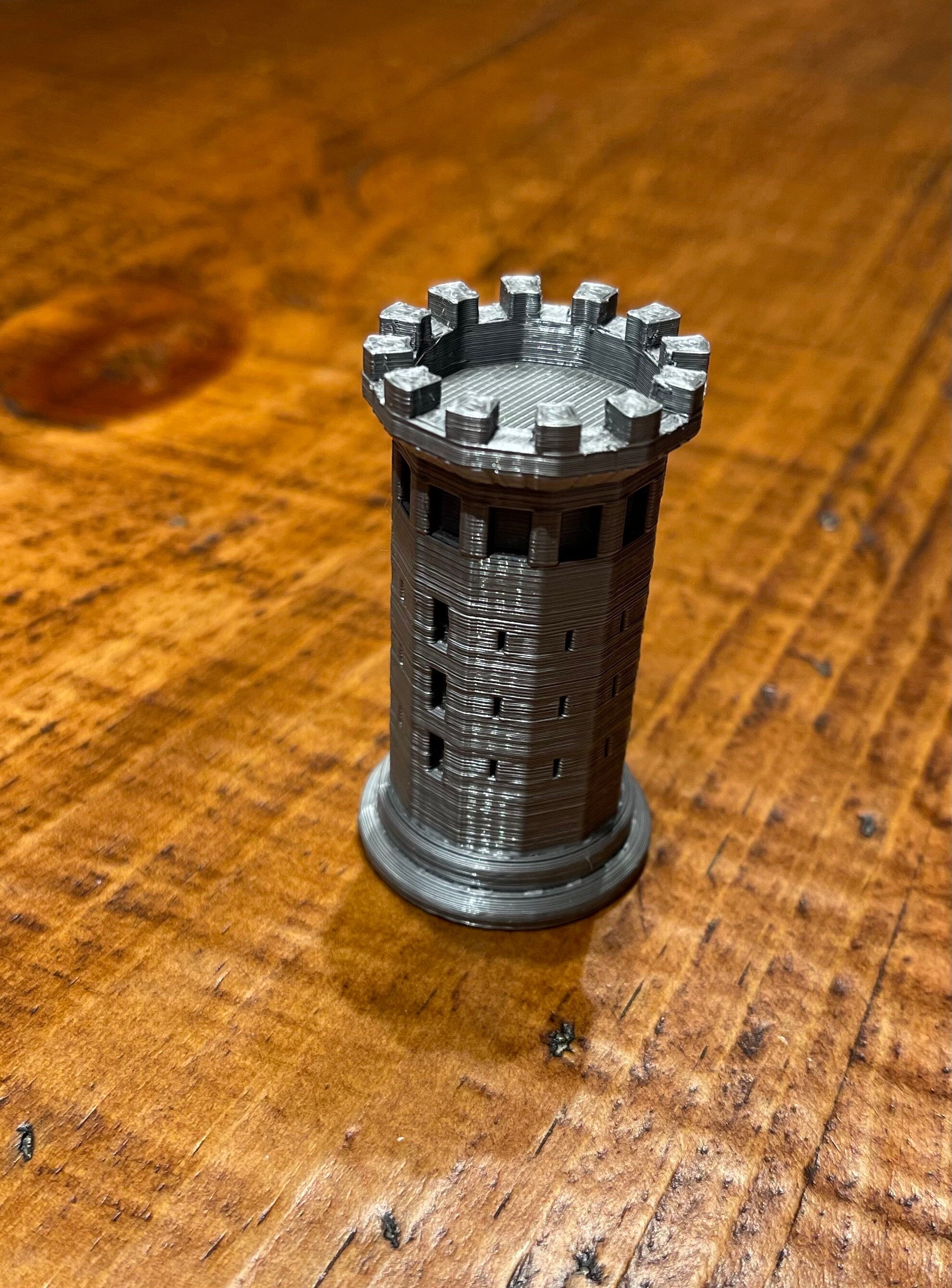 MEDIEVAL Tower CHESS Piece – STL File for 3D Printing & CNC