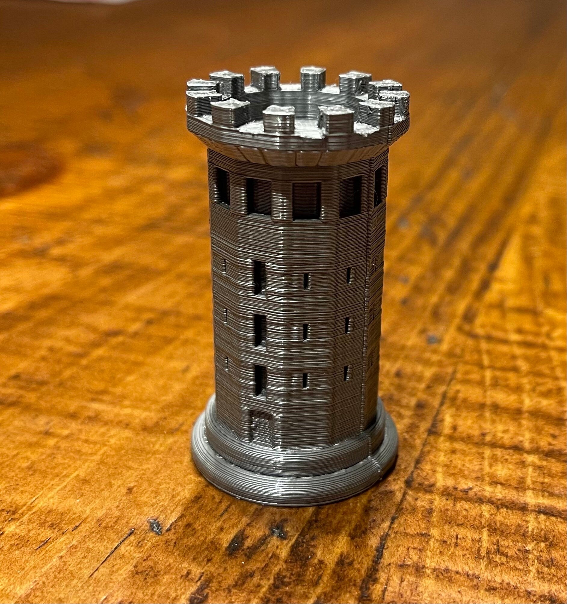 MEDIEVAL Tower CHESS Piece – STL File for 3D Printing & CNC