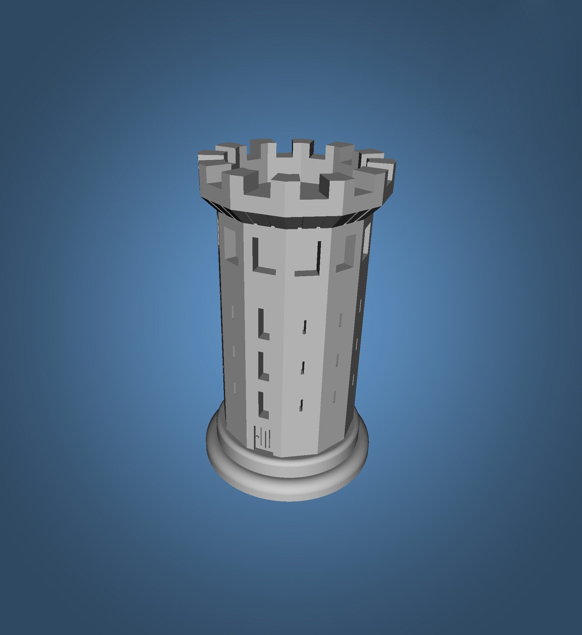 MEDIEVAL Tower CHESS Piece – STL File for 3D Printing & CNC