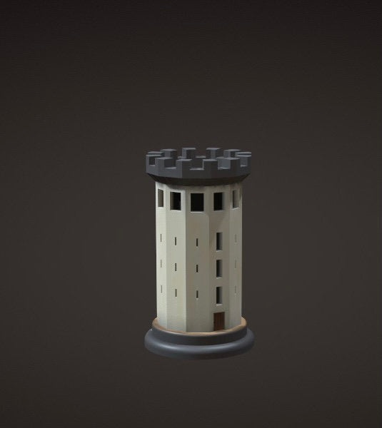 MEDIEVAL Tower CHESS Piece – STL File for 3D Printing & CNC