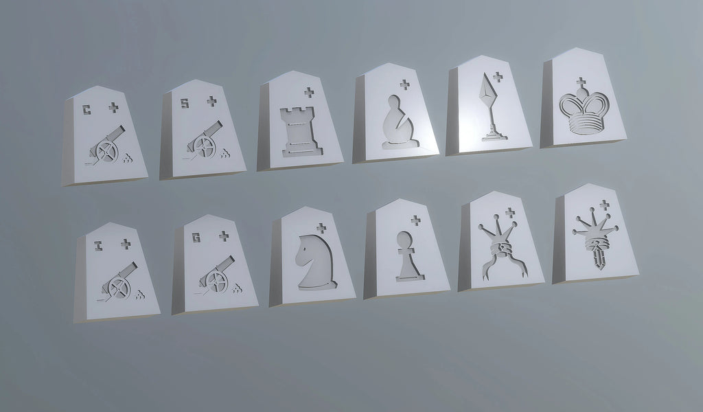 CANNON SHOGI Chips - STL File for 3D Printing & CNC
