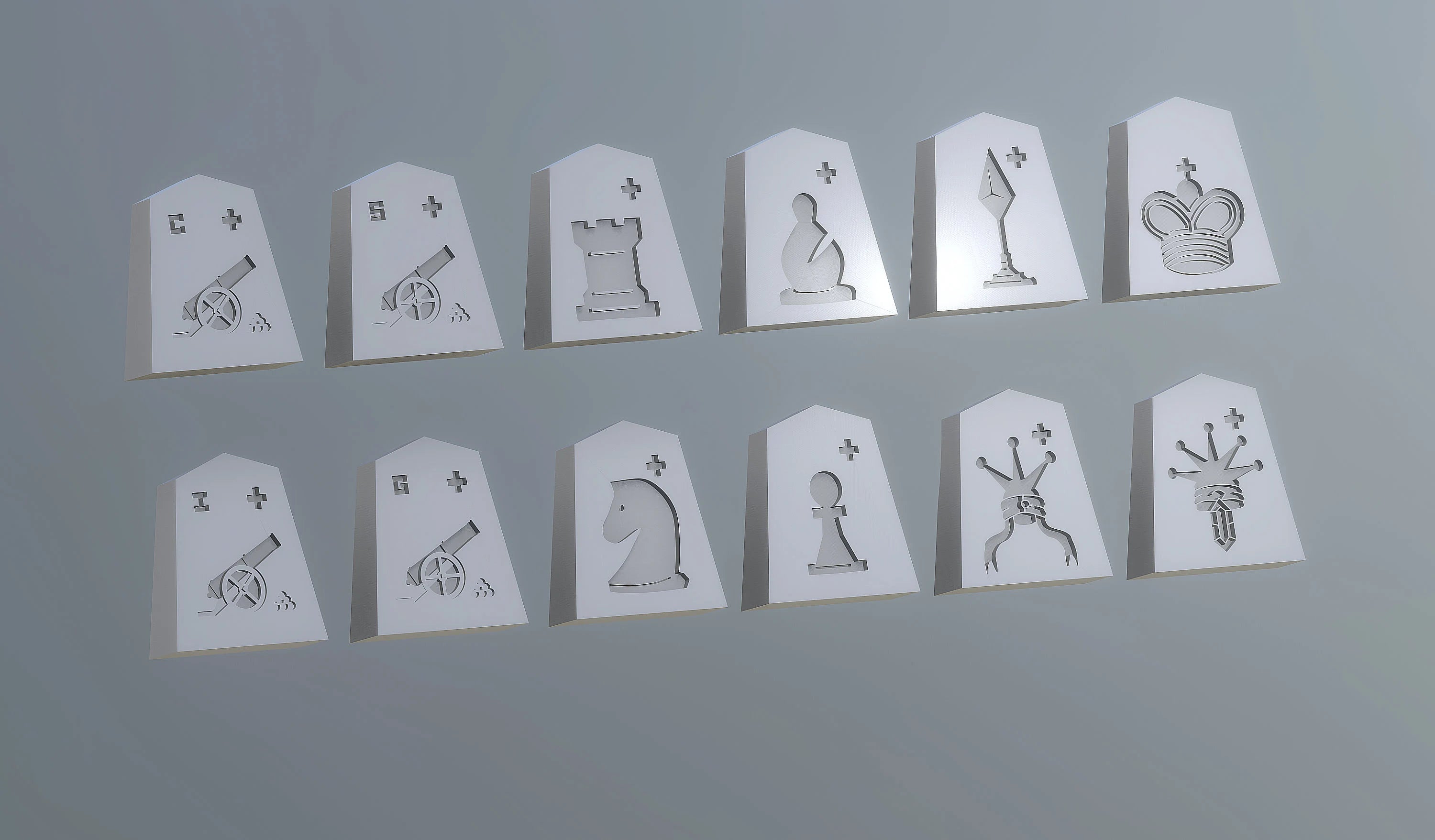 CANNON SHOGI Chips - STL File for 3D Printing & CNC