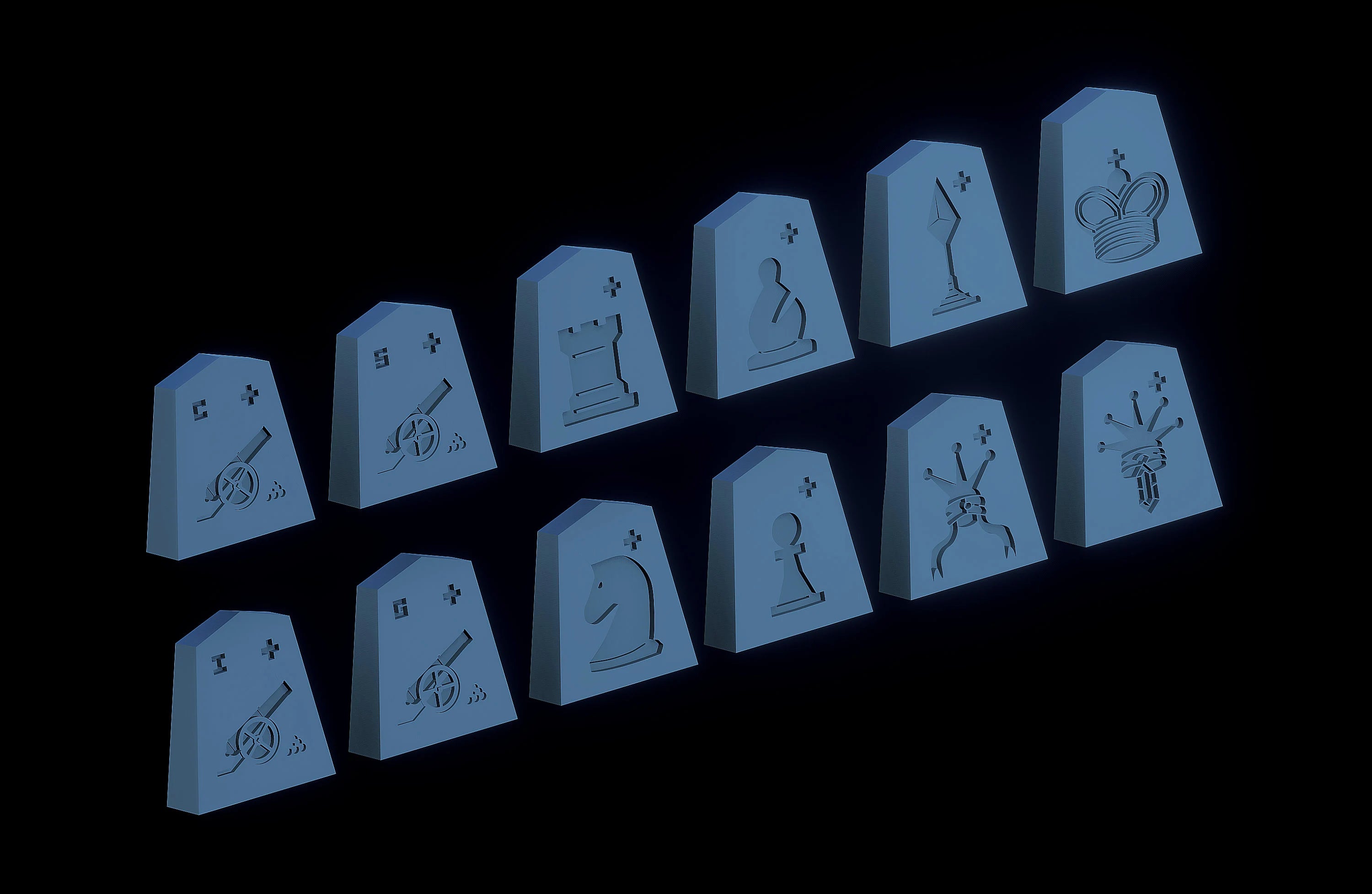 CANNON SHOGI Chips - STL File for 3D Printing & CNC