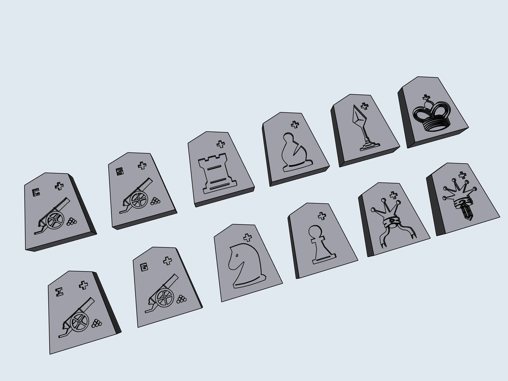 CANNON SHOGI Chips - STL File for 3D Printing & CNC